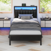 Twin bed frame with charging station