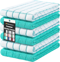 Aqua check kitchen towels