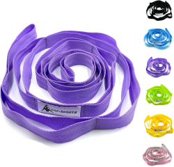 Yoga stretching strap with loops